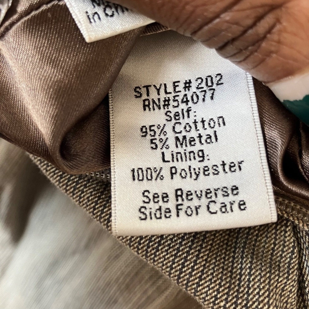 CAbi pleated Gray/Brown/White mini skirt - Picture 5 of 7